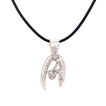 Krokodil 925 Silber rhodiniert