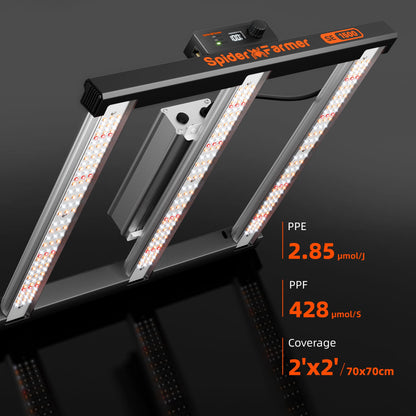 Spider Farmer® 70x70x160 cm Komplettes Grow-Zelt-Set丨SE1500 EVO 150W LED-Pflanzenlampe丨4″ Belüftungssystem mit Temperatur- und Feuchtigkeitsregler