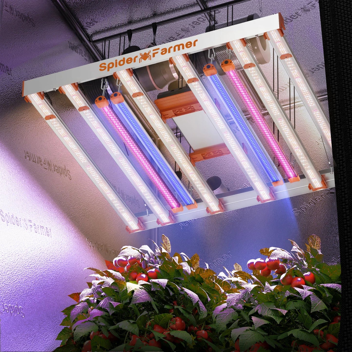 2024 Spider Farmer UV & Infrared Red Supplemental LED Grow Light Bars Set für Pflanzen (60cm)